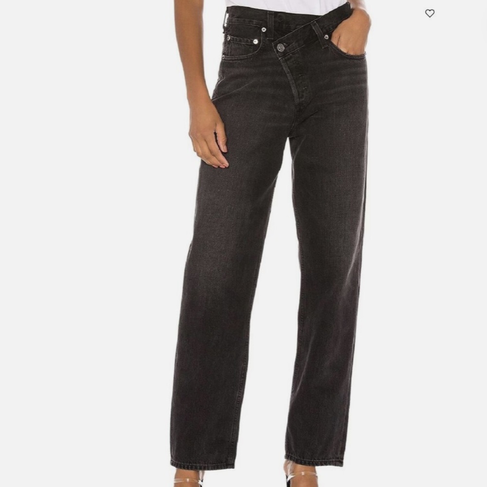 AGOLDE Criss Cross Straight Jeans in Savage Size High-Waisted Jeans Size 25 - Picture 1 of 11